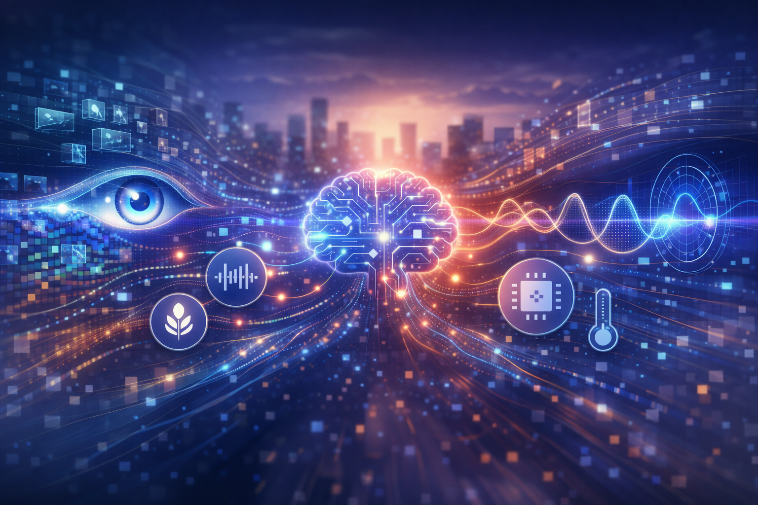 Machine perception showing how AI systems interpret vision, sound, and sensor data
