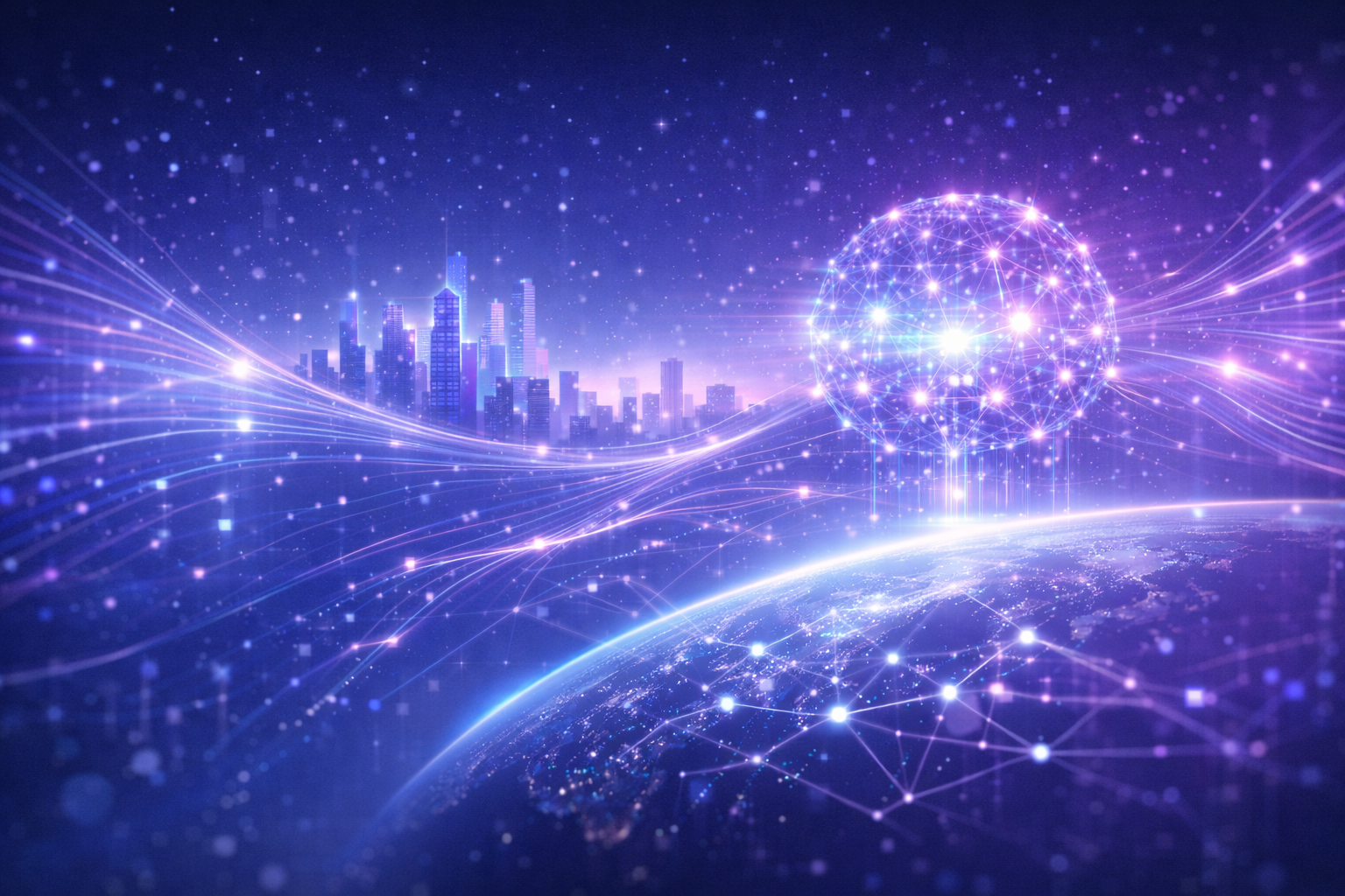 Futuristic visualization of advanced artificial intelligence systems shaping the future