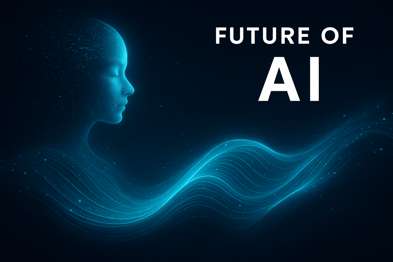 Abstract image showing the future of AI combining text, images, audio, and video.