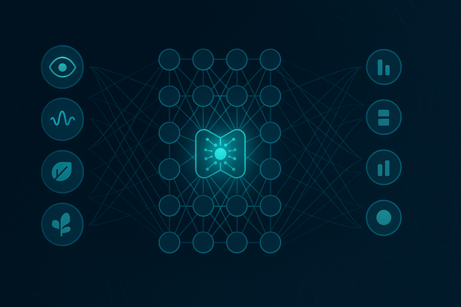 Abstract feedback loop illustrating backpropagation and learning from mistakes.