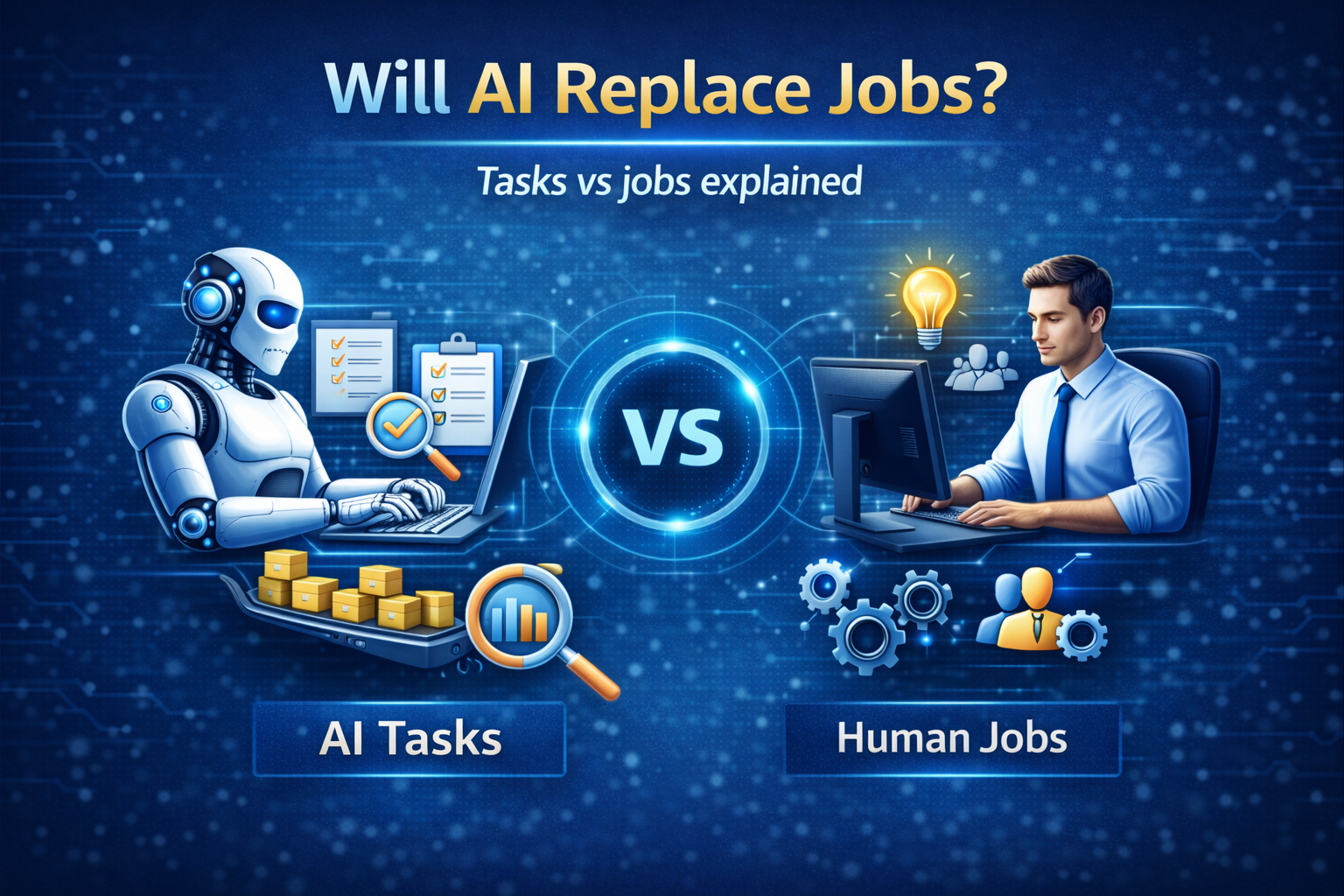 How artificial intelligence replaces tasks rather than entire business jobs
