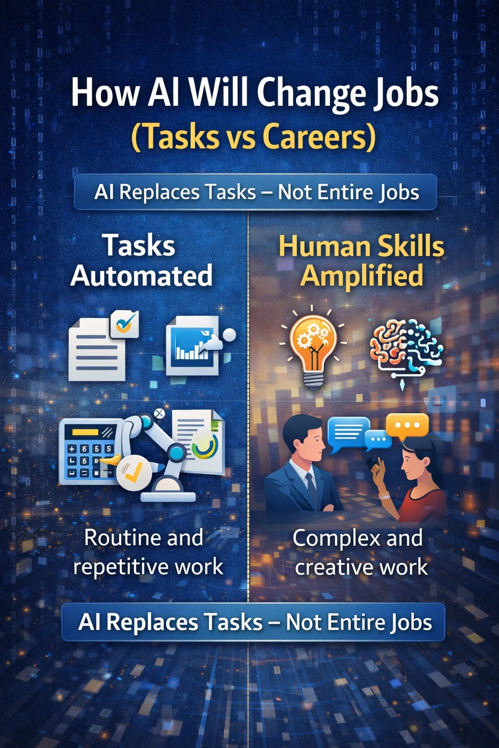 How AI will change jobs by automating tasks while augmenting human roles
