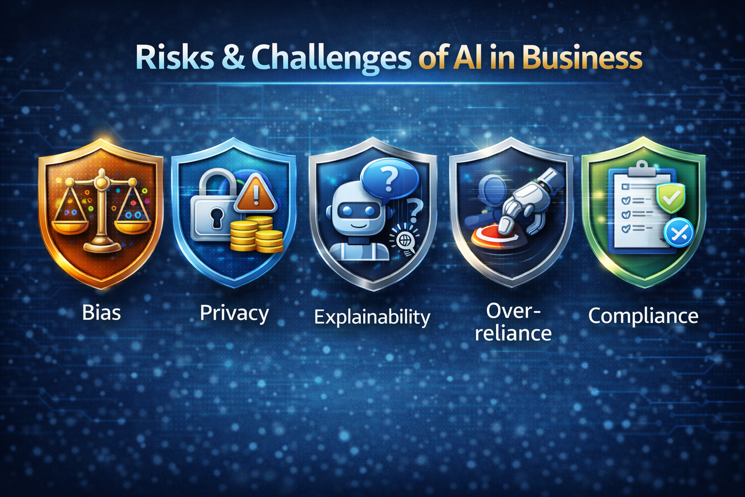 Risks and challenges businesses face when using artificial intelligence
