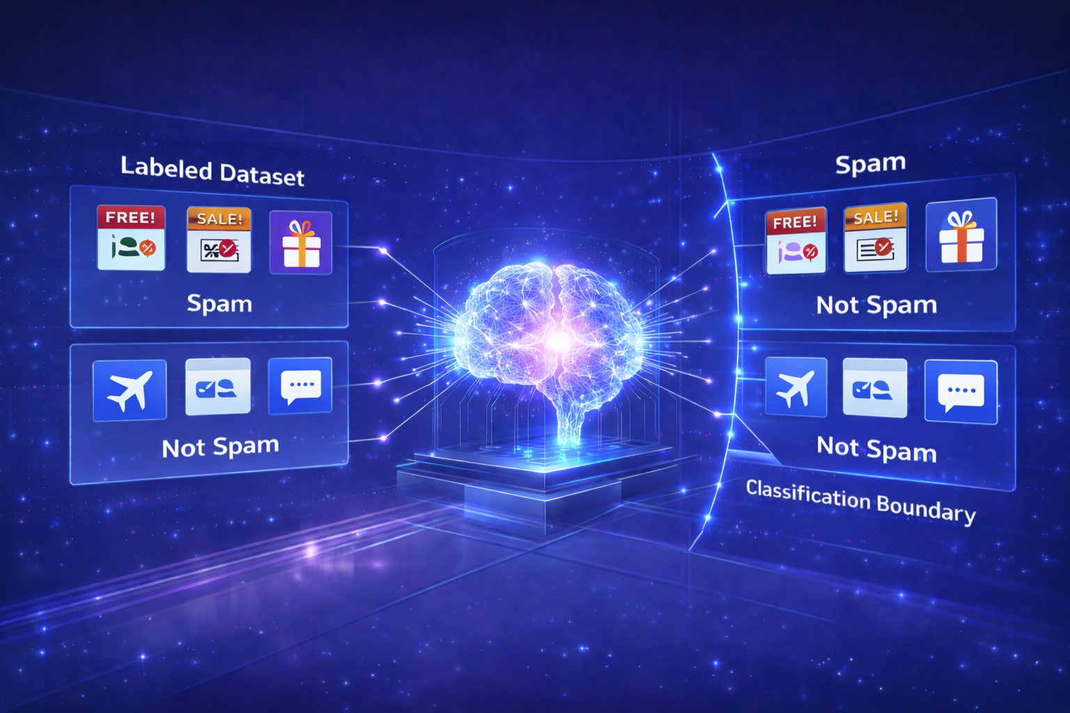 classification example in supervised learning separating categories