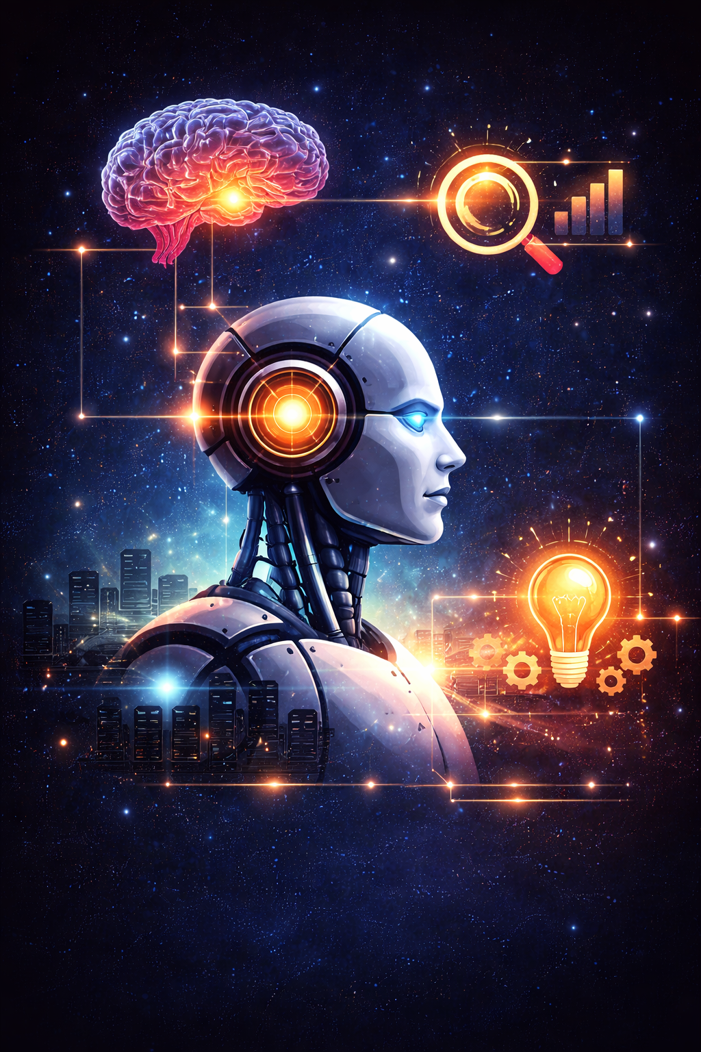 What is artificial intelligence conceptual illustration of AI systems and data processing