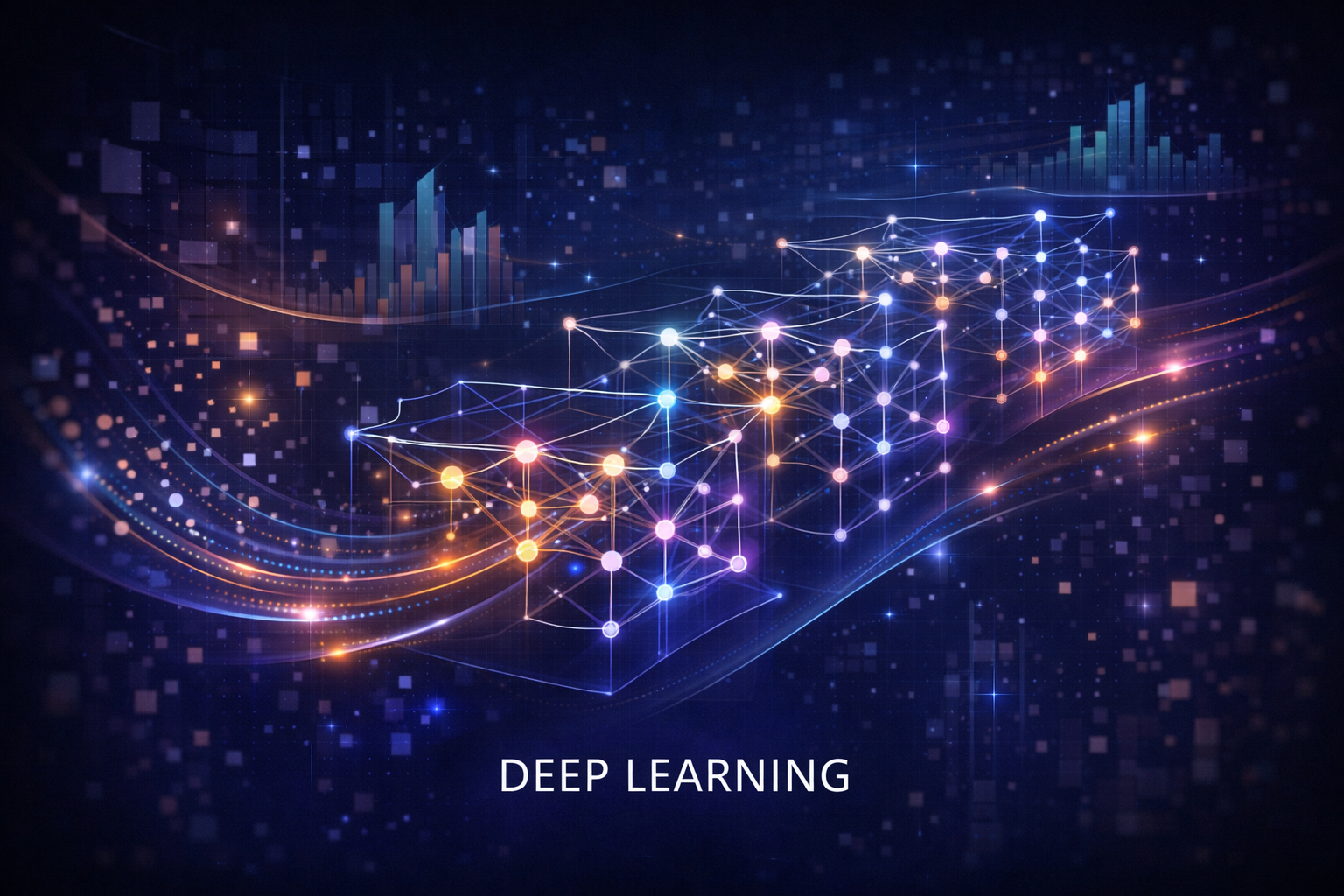 Illustration explaining deep learning using layered neural networks
