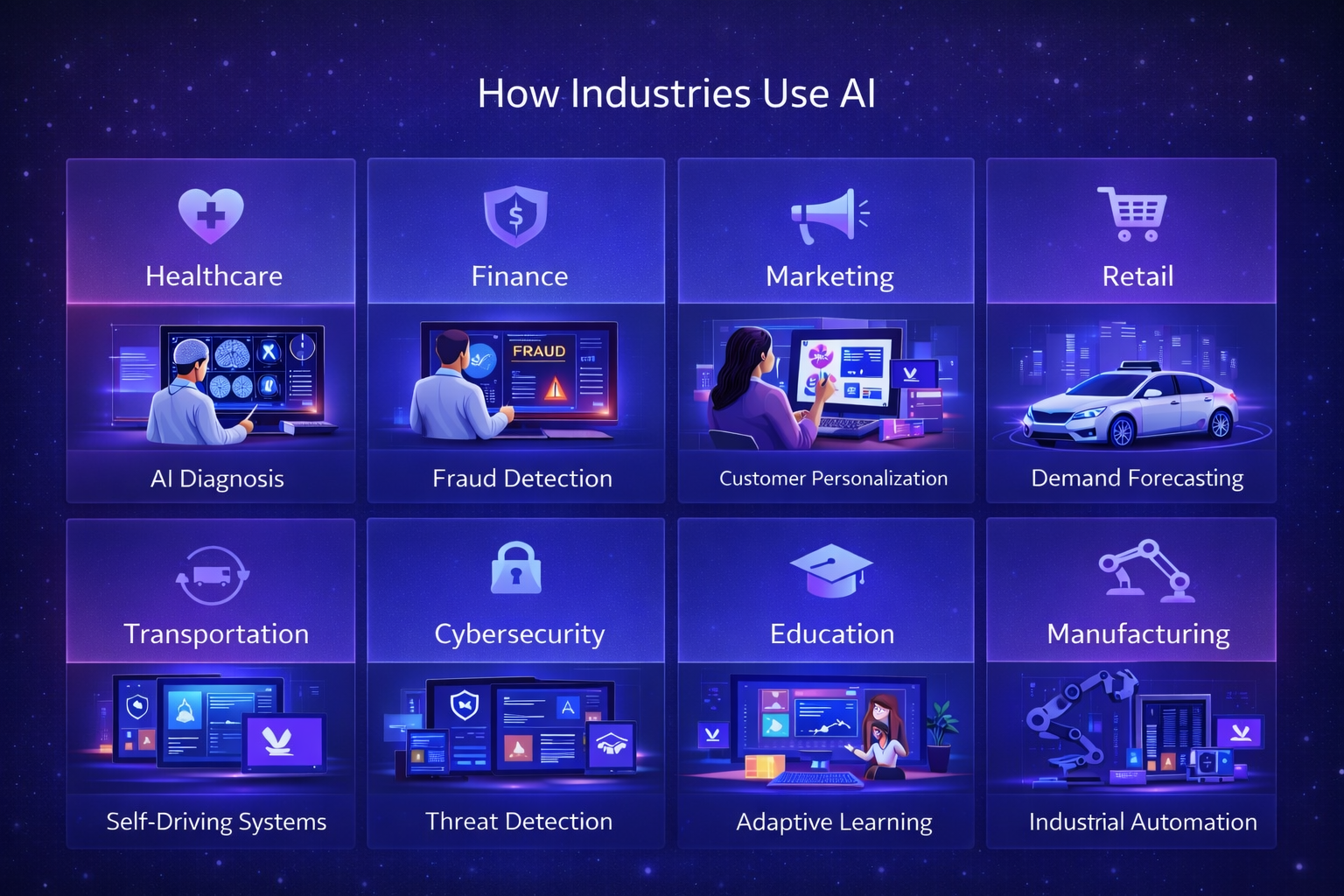 ai applications industry comparison