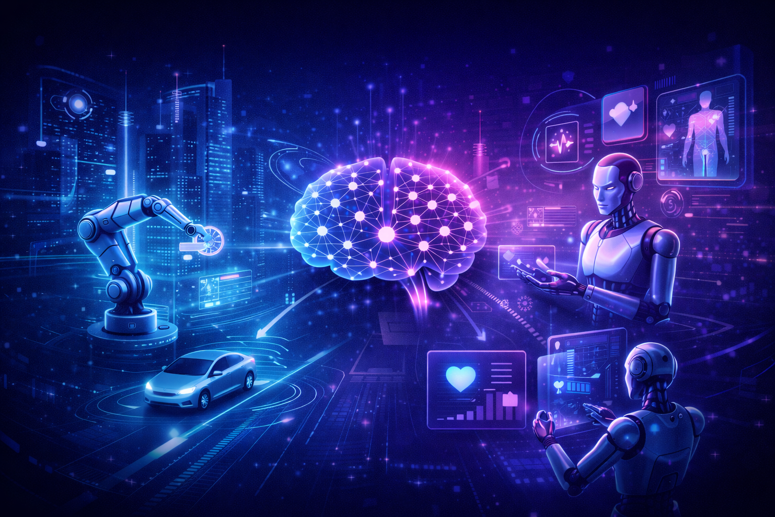 Future vision of deep learning powering advanced AI systems and smart technologies